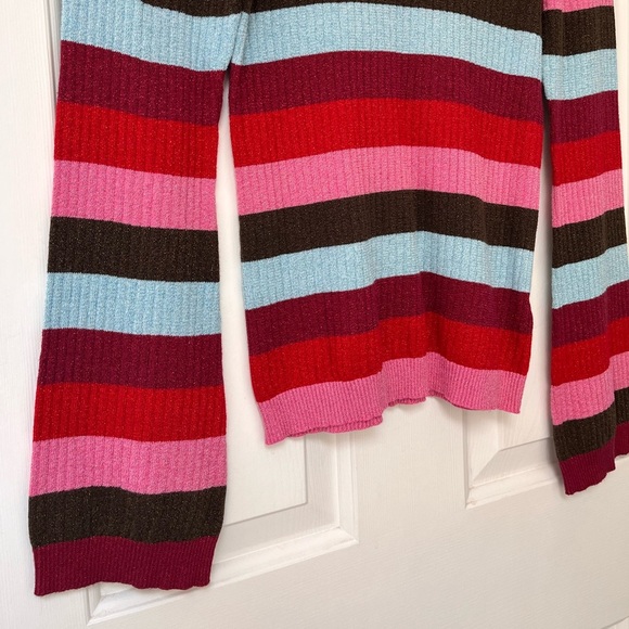 BLANKNYC Multi-Stripe Metallic Ribbed Sweater M - Picture 3 of 10
